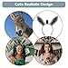 Beviliu donkey Ears Headband - Animals Ears Headband Handmade Realistic Dog Costume Accessories for Cosplay Party Supplies Halloween Costume, 2Pack