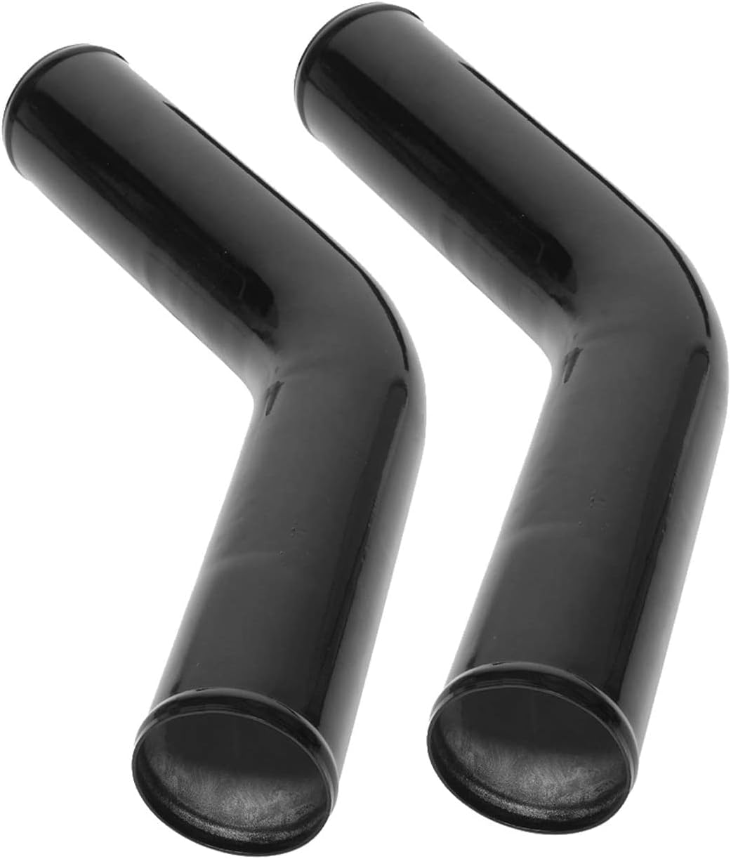 Turbo Intercooler Universal 2.5" DIY Aluminum Intercooler + Elbow Hoses + T-Bolt Clamps Set 8pcs, Black