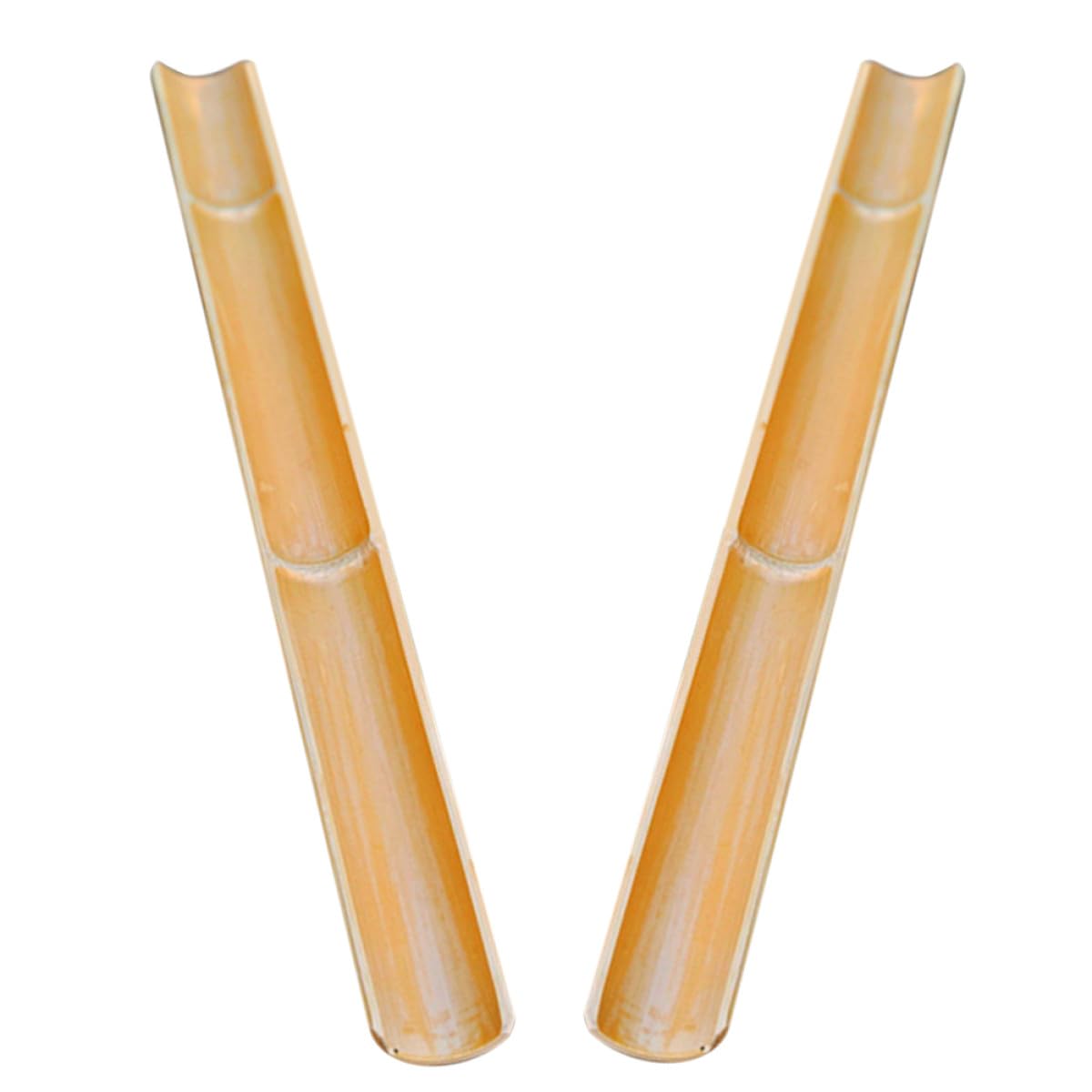Angoily 2Pcs Bamboo Water Channel for Outdoor Water Fountain Suitable for and Sand Pools