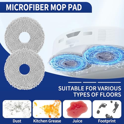 Image of 34 PCS Qrevo S5V Replacement Accessories Compatible with Roborock Qrevo Curv /S5X /Edge /Edge S5A Robot Vacuum, 2 Mainbrush, 6 Scent Tablets,4 HEPA Filters, 6 Dust Bags,6 Mop Pads, 6 Side Brush