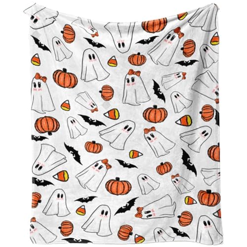 Couverture flanelle Halloween citrouille plaid doux canapé chaise - 2