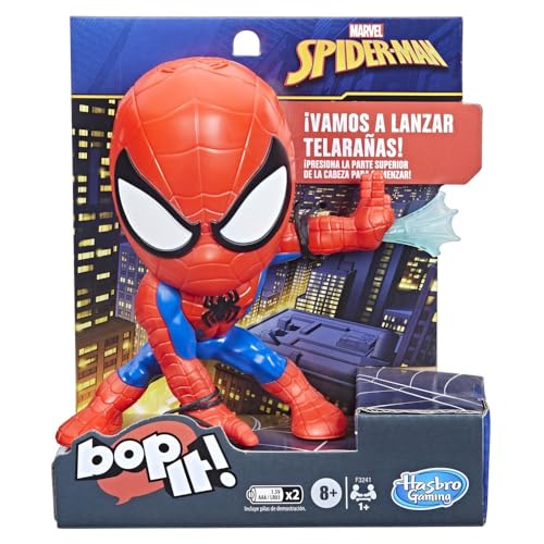 Image of Hasbro Gaming Bop It! Marvel Spider-Man Edition Game, Spider Man Game, Marvel Toys, 1 or More Players, Ages 8 and Up