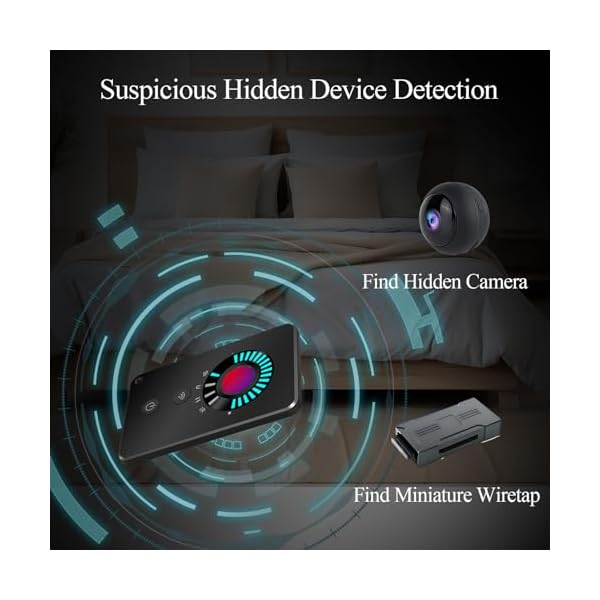 Camera Detector spy Camera Finder Bug Sweeper Hidden Camera Detector for Office, Car, Hotels, Bathroom Travel - Image 3