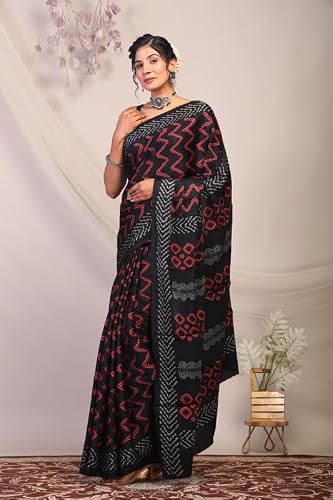 Anuttara black bhagalpuri silk saree – image 4