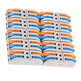 DOITOOL 10pcs Quick Connect Wire Splitter Tool Electrical Connector Block for Easy Splicing Compact Lever Design for Home Automotive Use Flame-Retardant and Insulating Materials