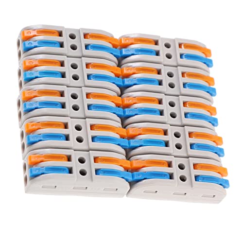 DOITOOL 10pcs Quick Connect Wire Splitter Tool Electrical Connector Block for Easy Splicing Compact Lever Design for Home Automotive Use Flame-Retardant and Insulating Materials