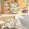 DOMNIU 2 Pack Pull Out Cabinet Organizers Expandable, Plastic Slide Out Drawers for Kitchen, Bathroom, Pantry, Under Sink Storage, Pull Out Drawers Fixed with Adhesive Nano Film (White, 11.6''-17.5'') #3