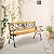 S AFSTAR Outdoor Garden Bench, Outdoor Porch Bench with Rose Cast Backrest & Stable Metal Legs, Weatherproof 2-3 Person Park Bench for Outside Patio Garden Backyard Poolside