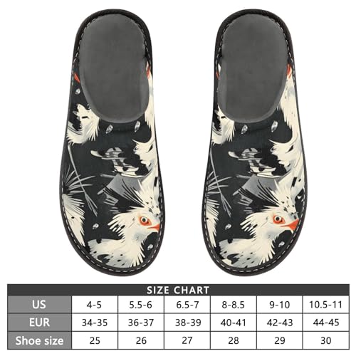 Slippers for Women Birds with Orange Beaks Flying Soft Fuzzy Women's Slippers Indoor and Outdoor Shoes3