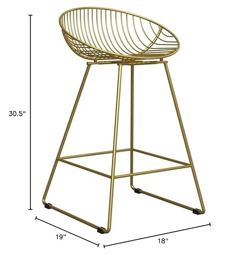 Cosmoliving By Cosmopolitan Ellis Barstools, Brass #TOP7