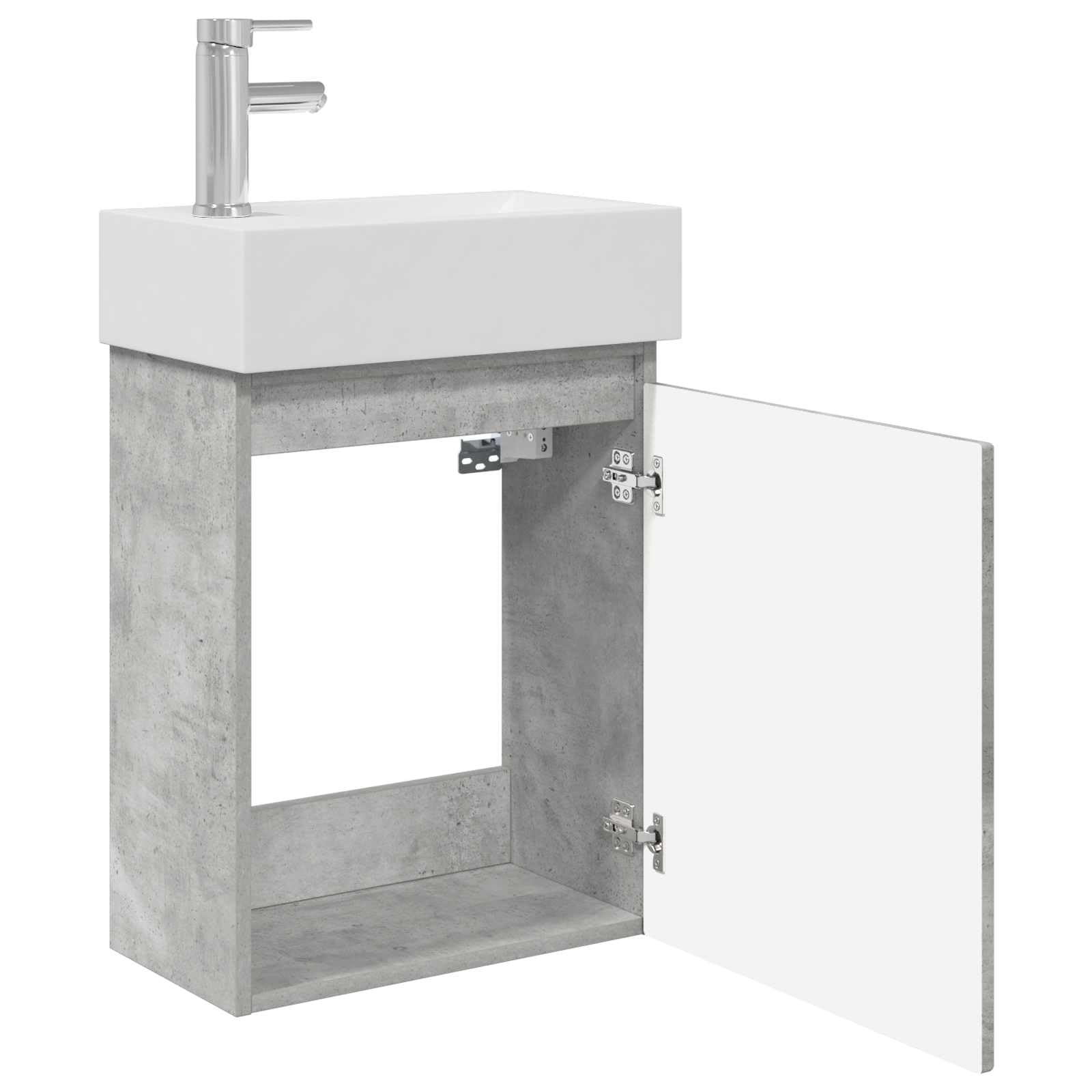 Mobile Bagno Sospeso con Lavabo Ceramica e Miscelatore 45,5 cm