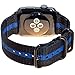 Carterjett EXTRA LARGE Thin Blue Line Nylon Compatible Apple Watch Band 44mm 42mm XL 8-10.5