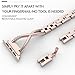 MARGE PLUS Compatible with Apple Watch Band 40mm 38mm 44mm 42mm, Women Bling Wristband for iWatch SE Series 6 5 4 3 2 1 Metal Stylish Strap