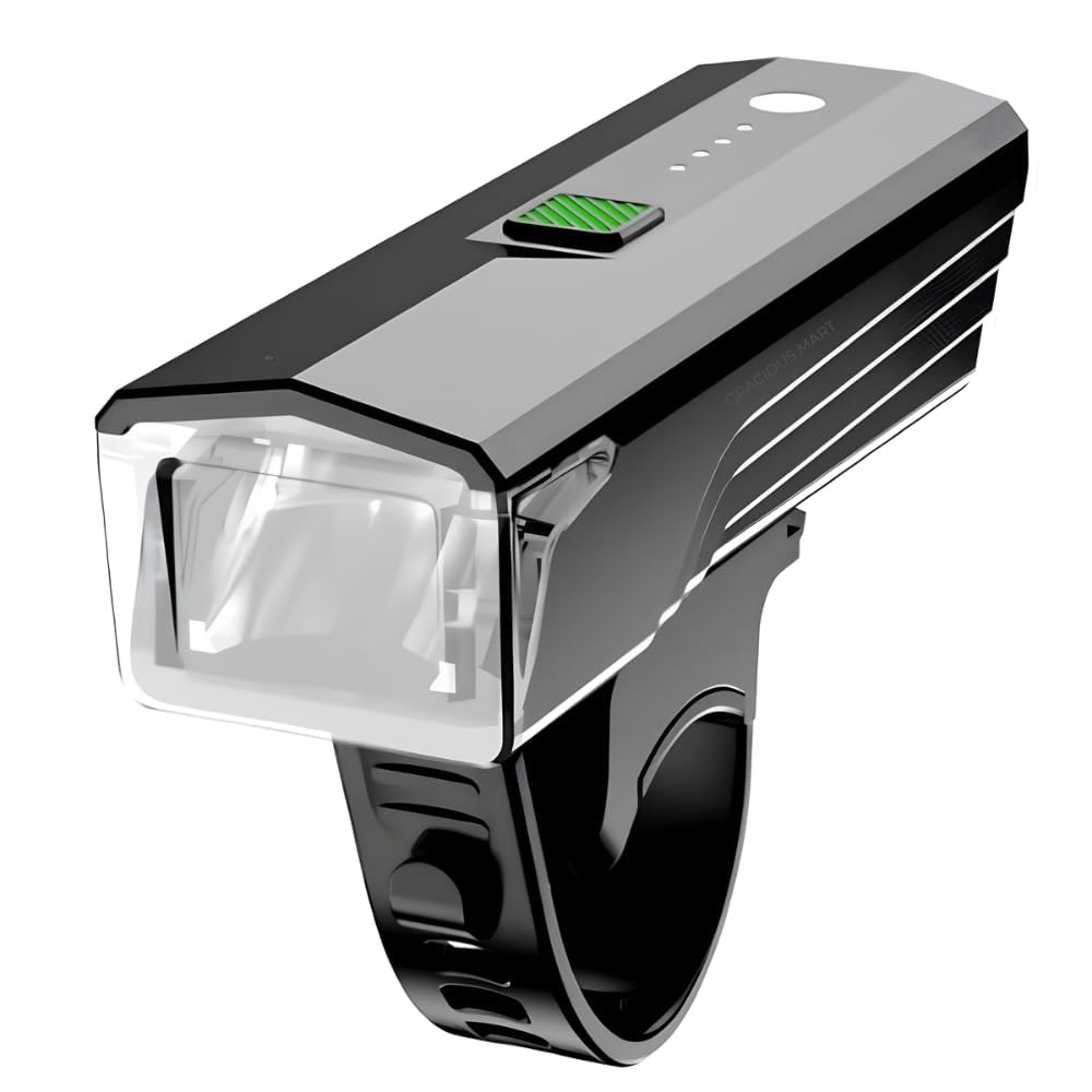 STAR WORK Rechargeable Waterproof LED Bike Torch Light, Front Handlebar Lamp with Intelligent Battery Level Display, 500 Lumens and 6 Light Modes for Road,Cycling, Fishing. (Rich Black)-image-42