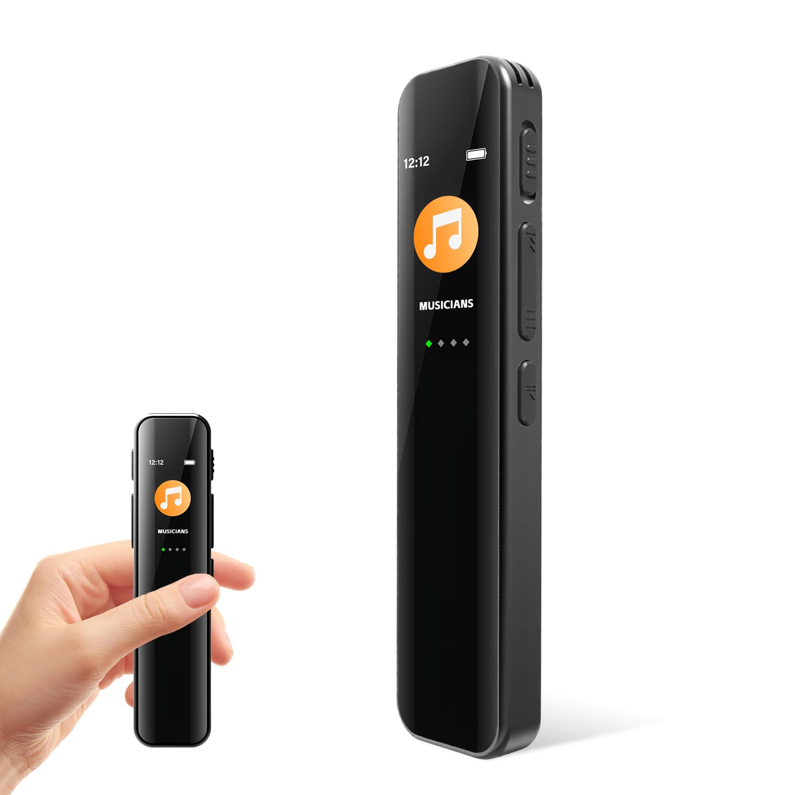 Diktiergerät Mini 64GB, Aufnahmegerät, Digitales Diktiergerät, Diktiergerät Digital mit Wiedergabe, Audio Recorder für Besprechungen Unterricht Interviews, One-Touch Aufnahme Voice Recorder
