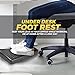 Halter Adjustable Under Desk Home Office Foot Rest with Rollers for Foot Massage, Black