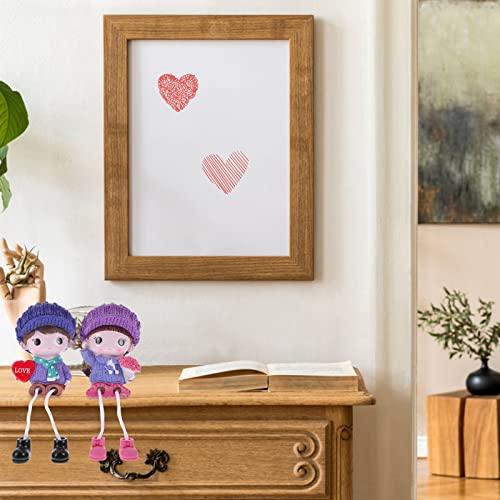 Pretyzoom 2 Pcs Long Leg Dolls Resin Crafts Boys Girls Hanging Doll Sitting Leg Puppet Home Office Ornament Bookshelf Desk Car Bedroom Living Room Cafe Decor Kids Gift Style 1 #TOP1