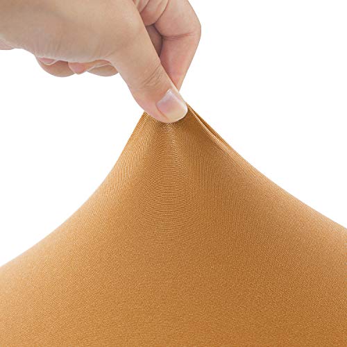 Image of Peomeise 2PCS 6FT Spandex Table Cover Rectangular Stretch Spandex Tablecloth (Gold,6FT)