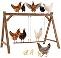 EOWOAN Chicken Roosting Bars, 50inch Long Chicken Perch with 2 Swings, Stable & Ideal for Pet's Healthy and Play, Fit for 6-8 Chickens