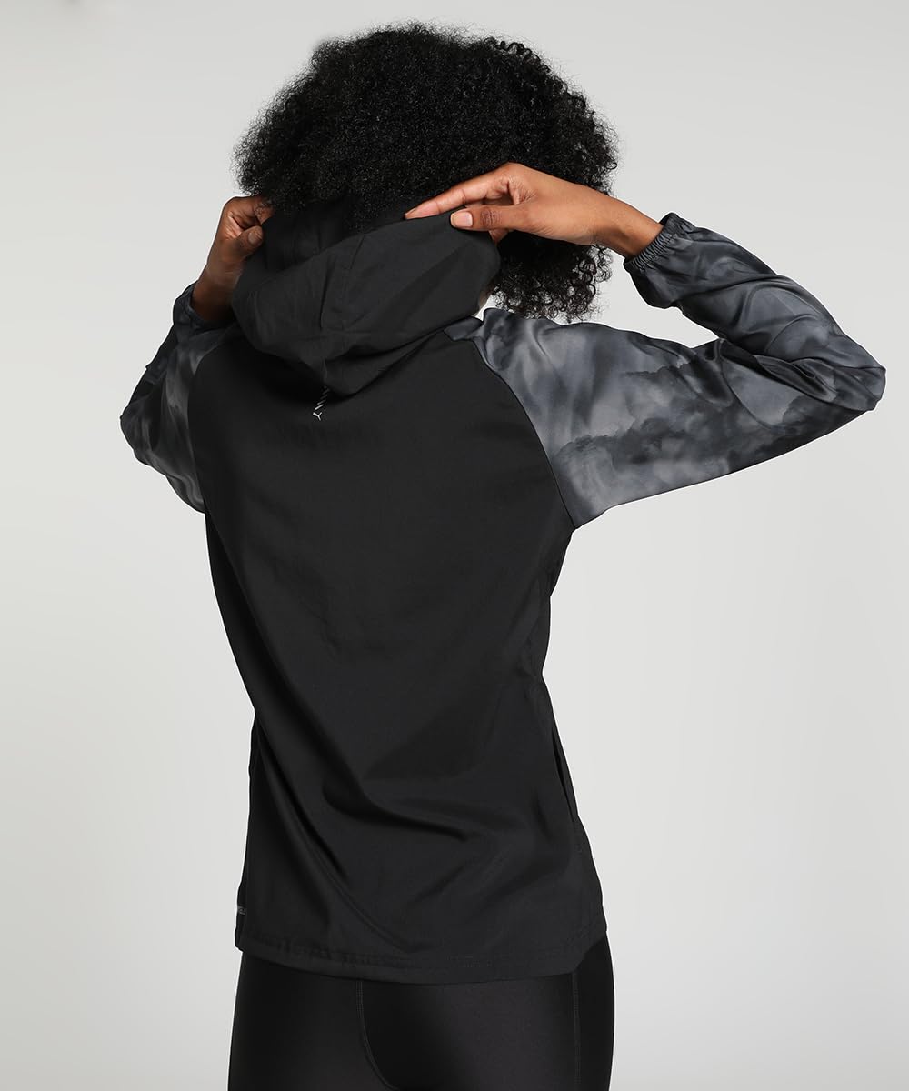 PUMA Favourite Velocity tkana kurtka do biegania z nadrukiem, Puma Czarny-aop, XS
