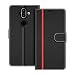 Produktbild COODIO Handyhülle für Nokia 8 Sirocco Handy Hülle, Nokia 8 Sirocco Hülle Leder Handytasche für Nokia 8 Sirocco Klapphülle Tasche, Schwarz/Rot