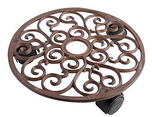 Esschert Design Plant Trolley - Round Cast Iron