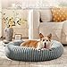 Pawk Hundebett Mittelgroße Hunde, Große Katzenbett Flauschig, Hundekorb Waschbar Abnehmbar, Rund Hundebett rutschfest Füllung Granulat und Memory-Schaum, 76x76x20cm