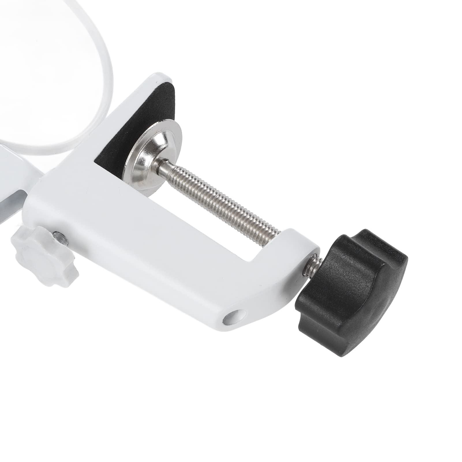 Lampada da Lettura con Clip, Lente d'ingrandimento in Lega di Alluminio con Luce, Lente 5X 3 modalità 11 luminosità Lampada con Morsetto Pieghevole per Libri, Scrivania, Lettura Artigianale