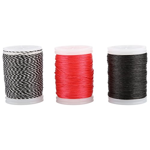 Vgeby 120M Archery Bowstring Serving Threads Durable Nylon Serving Thread (Color : Black) Bow Serving String #TOP5