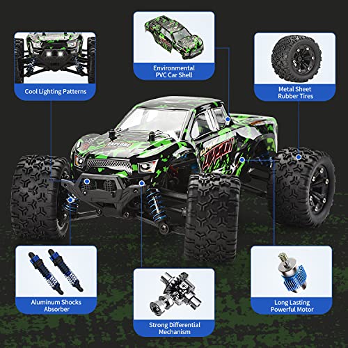 TENSSENX 1:18 Scale All Terrain RC Cars, 40KM/H High Speed 4WD Remote Control Car with 2 Rechargeable Batteries, 4X4 Off Road Monster Truck, 2.4GHz Electric Vehicle Toys Gifts for Kids and Adults - Image 6