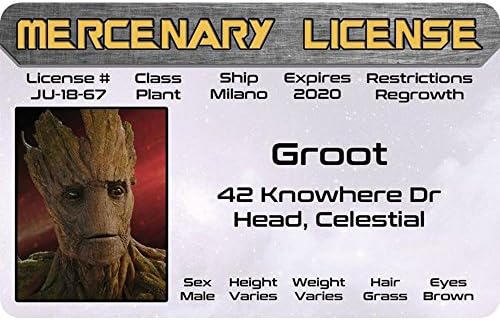 Signs 4 Fun Parody ID | Groot Driver’s License | Fake ID Novelty Card | Collectible Trading Card Driver’s License | Novelty Gift for Holidays | Made in the USA White image 2