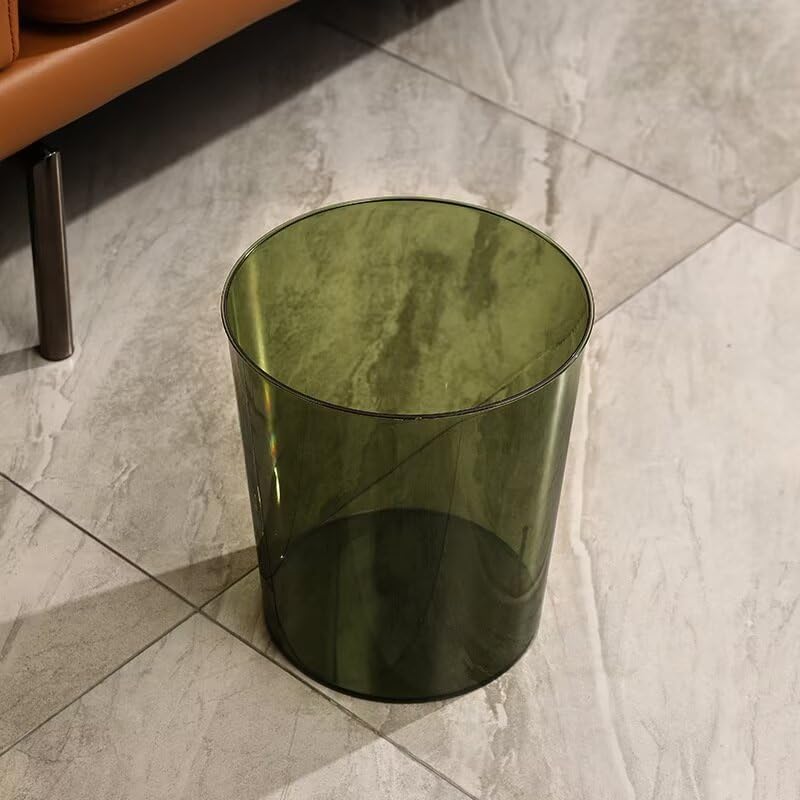 Image of Bathroom Trash Can Small Trash Can Plastic Wastebasket for Bedroom Office Kitchen Dorm Room Dark Green M