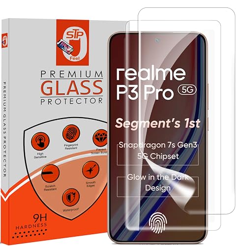 Image of STP FEEL 2 Pack Unbreakable Membrane Screen Protector Guard Compatible For Realme P3 Pro /Realme P3 Ultra, 6.83 Inch | Hydrogel Membrane Ultra Smooth Touch with Finger Print Support