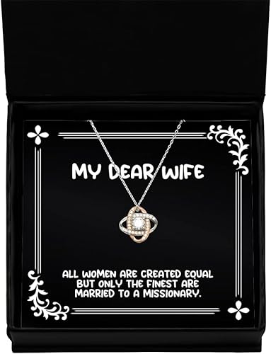 Game On Novelties Inappropriate Wife Gifts, All Women are Created Equal but Only The, Best Birthday Love Knot Rose Gold Necklace from Wife, Wedding