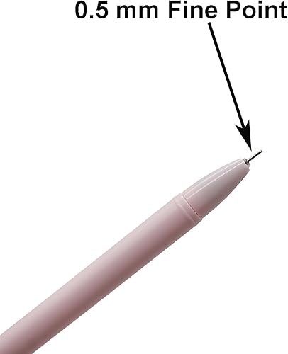 Miniatura 4 de Maydahui 6 bolígrafos de peluche con pompones de conejo de piel esponjosa, bolígrafo de gel de conejo de dibujos animados, con orejas largas, con 12