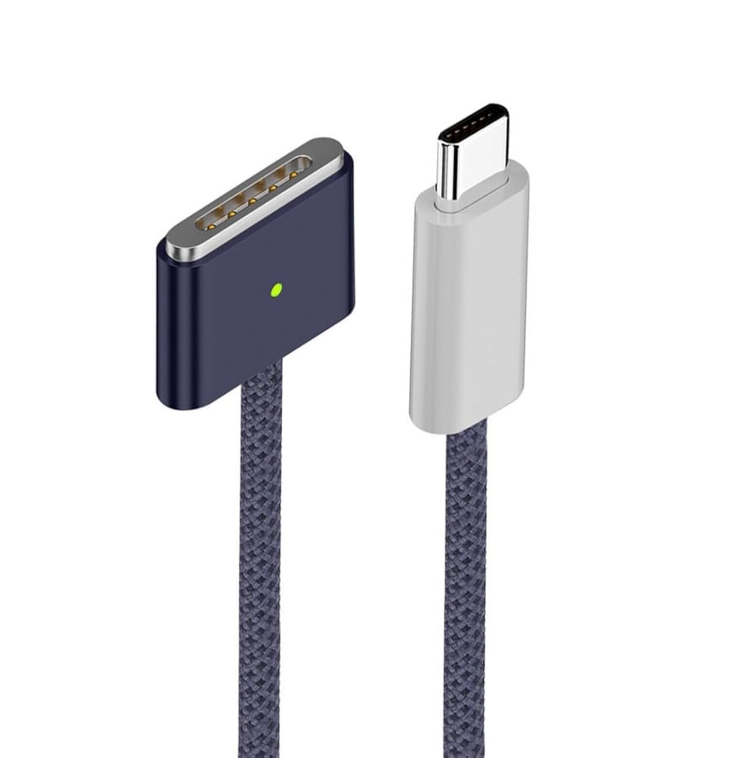 For USB-C to Mag/Safe/3 Cable For Macbook Air (M-2, 2022) & MacBook Pro (14 inch, M-2, 2023), Pro (16inch, M-2, 2023), Pro (14-inch, 2021) 6.6ft/2M (Midnight Blue)