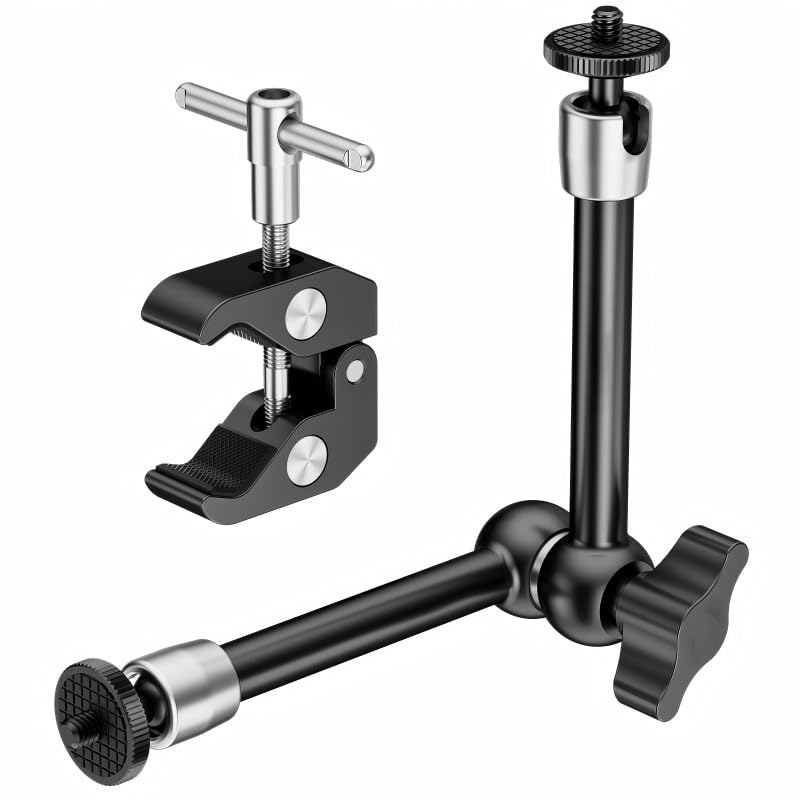 Supporto a braccio magico, supporto universale per telefoni da 9,8 pollici e fotocamere, braccio fotografico girevole, supporto da scrivania con braccio estensibile per fotocamera, monitor