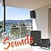 Pyle Wall Mount Home Speaker System - Active Passive Mountable Bookshelf Indoor Studio Garage Patio Stereo Sound Home Theater Speaker, Wireless Bluetooth Speaker Set W/ Aux & RCA - PDWR53BTBK (Black)