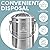 EPICA Countertop Compost Bin Kitchen | 1.3 Gallon | Odorless Composting Bin with Carbon Filters | Indoor Compost Bin with Lid | Stainless Steel Kitchen Composter for Food Scraps & Waste Recycling