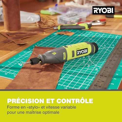 Mini outil multifonction 4V RYOBI RRT4 120GA15 5 000 25 000 trmin USB C Batterie 2 0 Ah 15 accessoires - vue 4