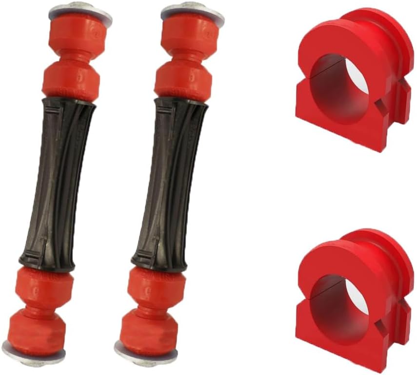 4PCS Front Sway Bar Stabilizer Link Kit Front Stabilizer Link & Bushing Kit Fit Stabilizer Link Front with Sway Bar Bushings, for Escalade/ESV/EXT 2007-2013, for Avalanche 07-13, 1500 K700538 K700432