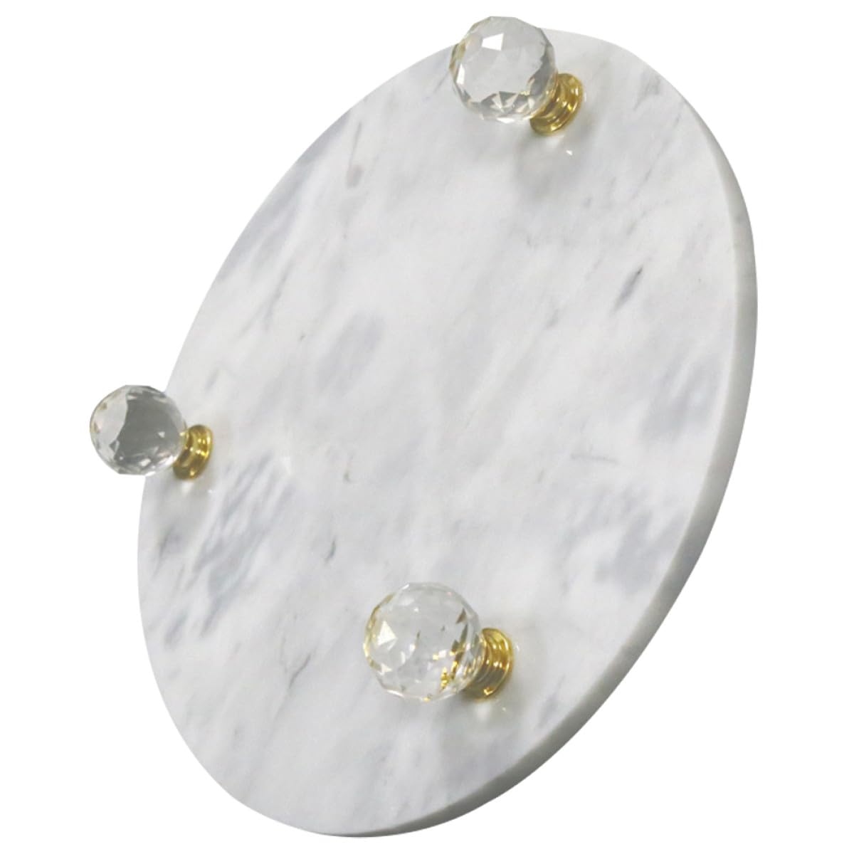 FOMIYES Bandeja Decorativa Diseño Elegante y Delicado de Mármol Redonda Multifunción para Frutas y Joyas Adecuado para Restaurante y Decoración de Escritorio