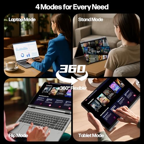 Image of Lenovo Yoga 7 7i 2-in-1 Laptop 16 inch FHD+ Touchscreen, AMD Ryzen 7 8840HS, 16GB RAM, 512GB SSD, Stylus Pen Included, AI PC, Backlit Keyboard, Fingerprint Reader, FHD IR Webcam, Wi-Fi 6E, Arctic Gray
