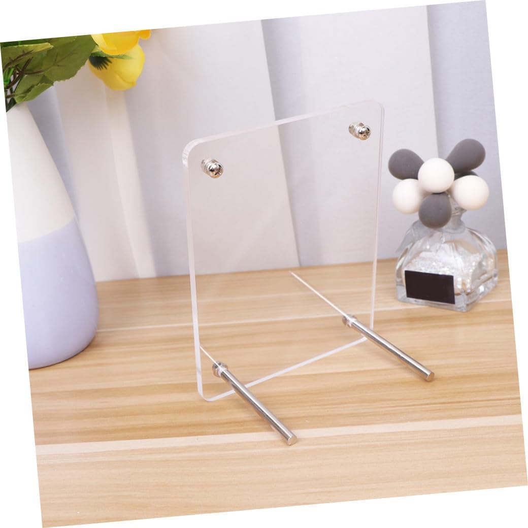 Cabilock Display Easel for Photo Frames 2pcs 6 Inches Glass Crystal Certificate Stand Card Holder for Home
