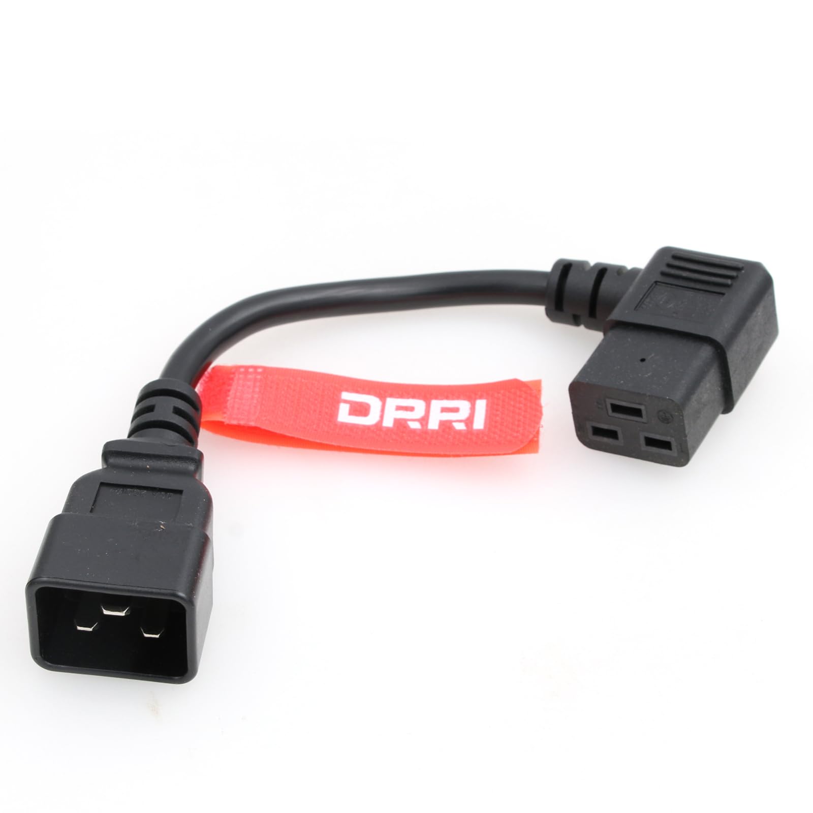DRRIRight Angled C19 Female to C20 Male Power Extension Adapter Cable for PDU UPS
