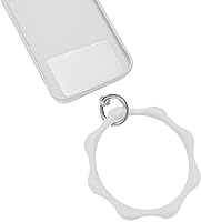 Vista 19 de Correa de silicona en forma de corazón para teléfono, correa de muñeca para teléfono celular con soporte para llavero, universal compatible