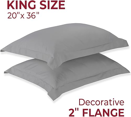 Miniatura 3 de Mellanni 2 fundas de almohada + 2 fundas de almohada Bundle&Save - Ropa de cama de lujo de hotel - El paquete incluye 2 fundas de almohada tamaño