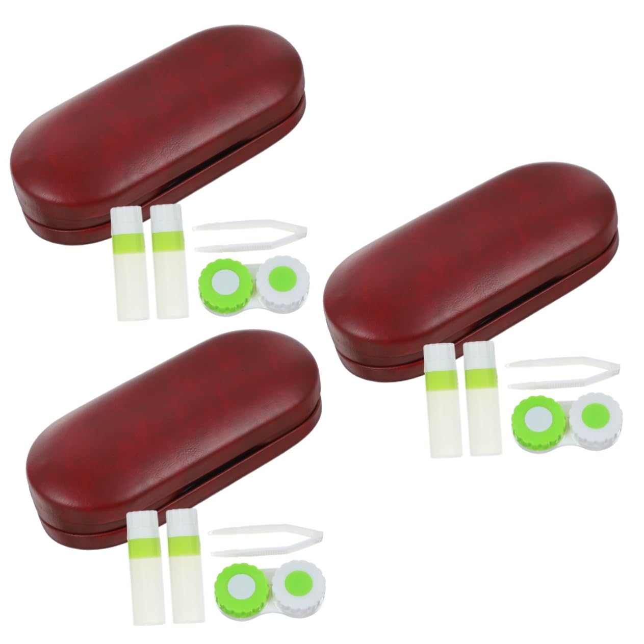 CALLARON 3 Juegos De Estuches para Gafas Organizador para Llevar Gafas Estuches para Lentes Pinzas para Gafas Suministros para Lentes De Contacto Estuche para Lentes De Contacto para