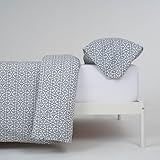 TRAMAS+ Funda Nórdica 100% Algodón Estampada, Funda edredón de 220x220cm y 2 Funda de Almohada 90x45cm - Galisteo Indigo