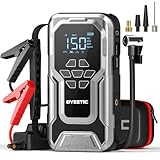 Car Jump Starter with Air Compressor, 3500A 12V Lithium Battery Jump Box with 150PSI Tire Inflator for Up to 10.0L Gas & 8.0L Diesel, Portable Power Bank with 3 Modes LED Light Jumper Pack
